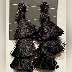 NWT SugarFix by BaubleBar tiered tassel earrings